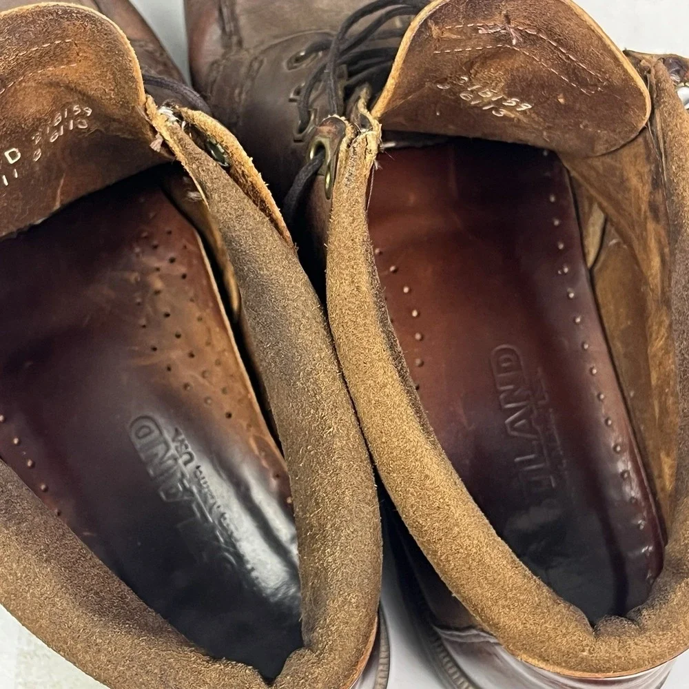 Vintage Eastland Boots Men's 11 D Brown Leather Ankle‎ Boot Lace Up Casual
